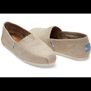 TOMS Classic Natural Metallic Burlap
